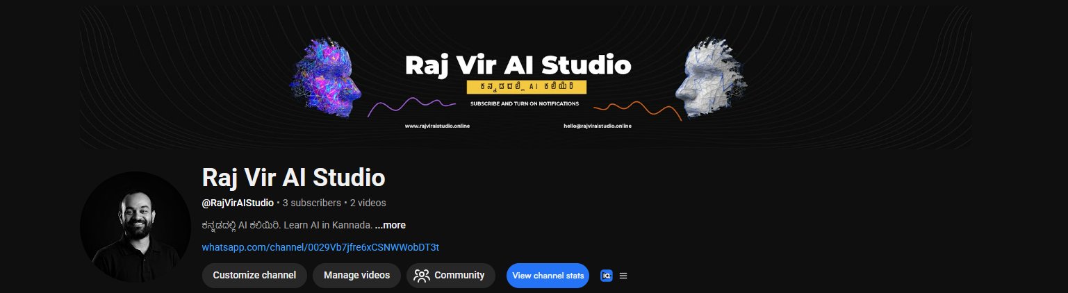 Raj Vir AI Studio YouTube Channel